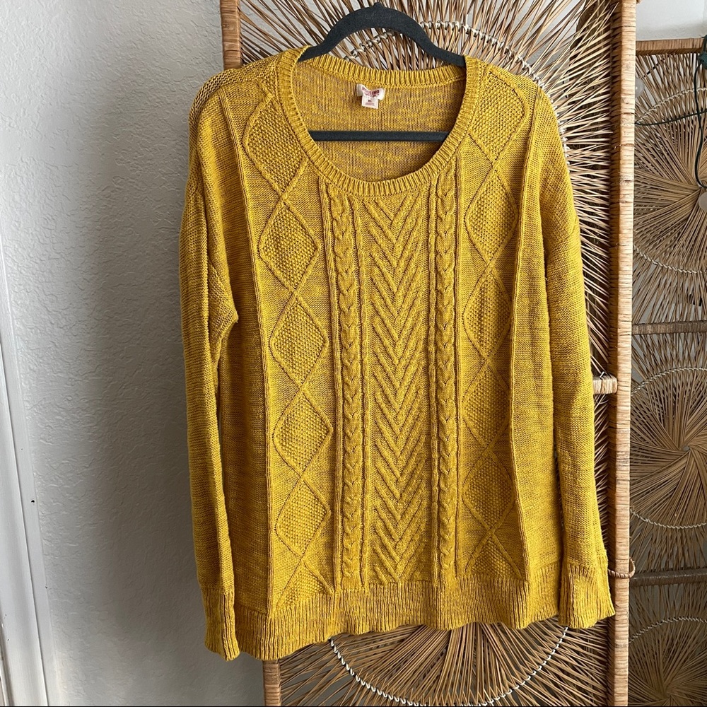 Mustard yellow knit sweater